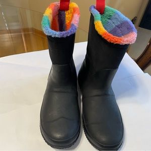 Hunter Unisex Rainbow Sherpa Rain Boots